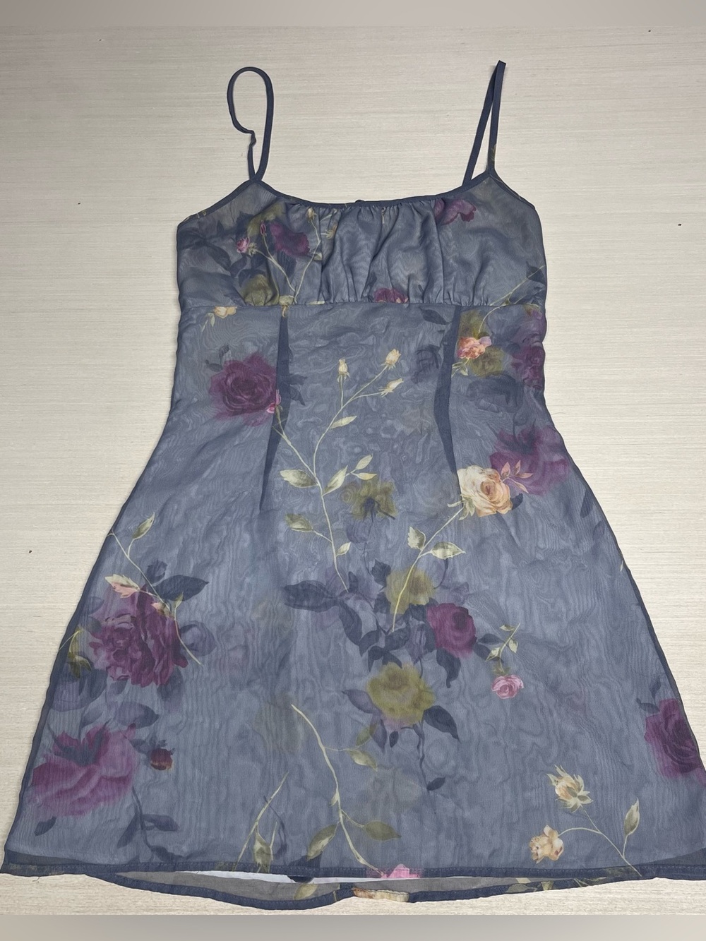 My Michelle Vintage 90’s Purple Floral Strappy Mini Dress size 6
